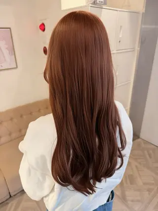 ロング 草野ゆずき⌇縮毛矯正 ⌇Wカラー⌇レイヤーのヘアスタイル