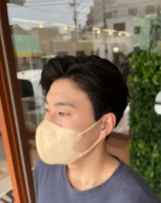 ショート メンズ ルキ🌈ブリーチカラ ー&メンズパーマ🦄のヘアスタイル