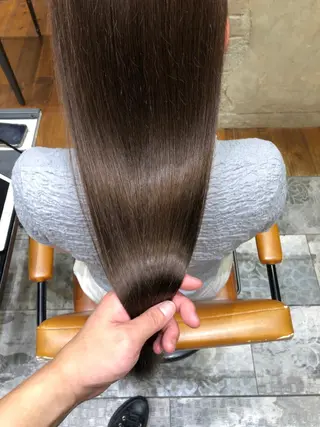 セミロング カラー パーマ 新宿✨顔周りカット 韓国ヘア/坂本亜裟海のヘアスタイル