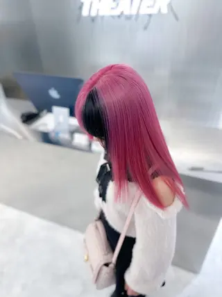 セミロング カラー reco所属・ウルフ&レイヤー特化 まとまる美髪矯正のヘアスタイル