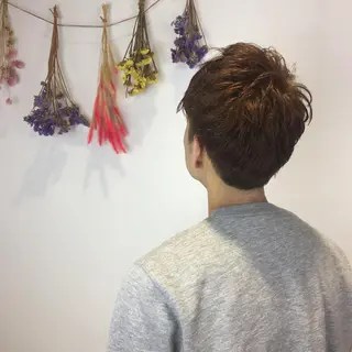 メンズ ベージュ/インナー カラー🤍Rieのヘアスタイル