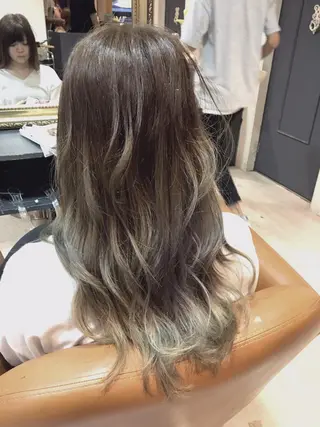 ミディアム カラー パーマ 小顔カット✨ 透明感カラー/村上のヘアスタイル