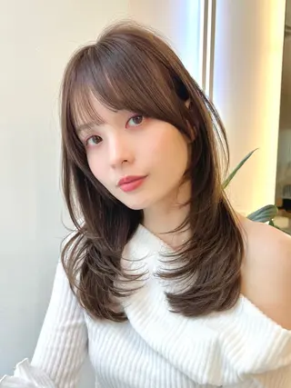 ミディアム ✨上品可愛い 垢抜けカラー/後藤✨のヘアスタイル