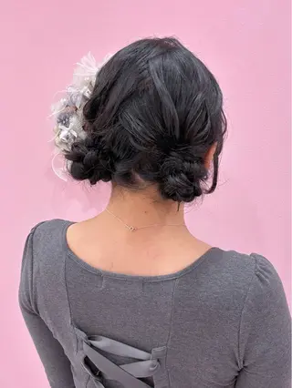 セミロング ヘアアレンジ Set Salon Mémoire by miuprierre所属・推し活🪄🩷 川上 佳奈のヘアスタイル