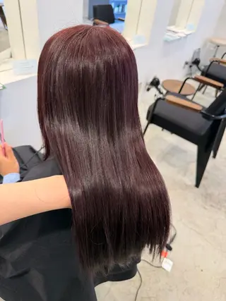 ロング カラー 萩原 紗妃のヘアスタイル