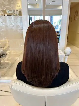 セミロング 髪質改善カラー 🦋さきねのヘアスタイル