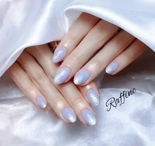 ネイル RAFFINE 月🦋🩵のネイルデザイン