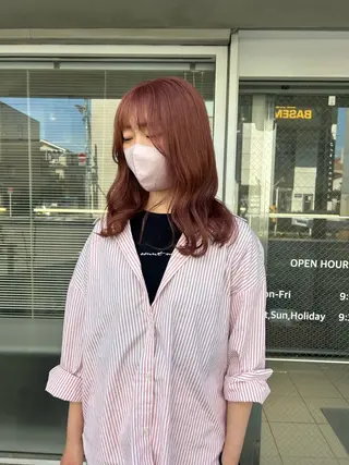 セミロング カラー 透明感カラー🫧 nanohaのヘアスタイル