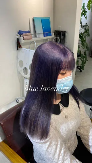 セミロング カラー 縮毛矯正とレイヤー カット/杉村凜汰郎のヘアスタイル