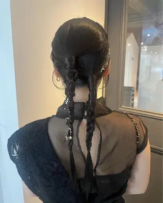 ロング 光本 杏のヘアスタイル