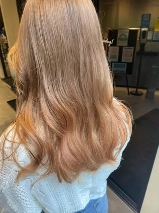 セミロング カラー ヘアアレンジ アンククロス渋谷【ANKH CROSS】所属・韓国ヘア┊︎レイヤー ┊︎haruka🌙のヘアスタイル