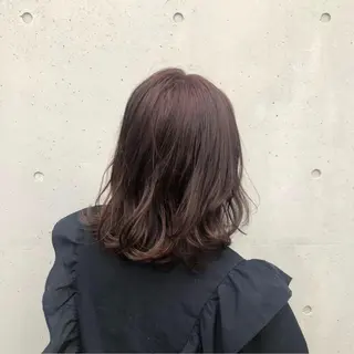 ミディアム カラー ヘアアレンジ 酸性縮毛矯正🧴韓国 レイヤー/髪質改善のヘアスタイル