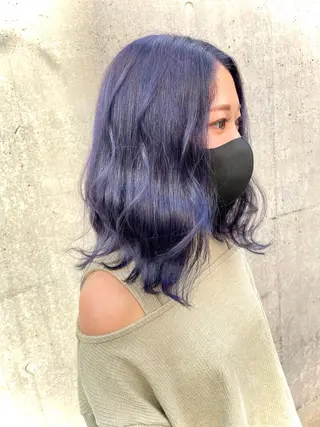 カラー 韓国風/小顔レイヤー /艶カラーのヘアスタイル