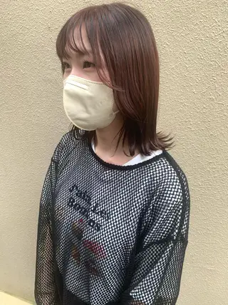ミディアム 田中 亜沙美のヘアスタイル