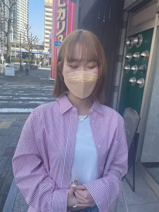 ミディアム カラー 高橋 みく/ minim 暖色のヘアスタイル