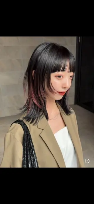ミディアム 💞暖色艶カラー/ ホウツキカナ🍒のヘアスタイル