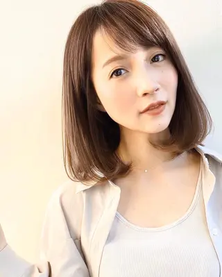 ミディアム カラー パーマ 💫期間限定価格💫 似合わせカット🧚のヘアスタイル