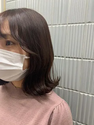 ミディアム カラー 韓国風カット大人気☆ 鈴木星奈のヘアスタイル