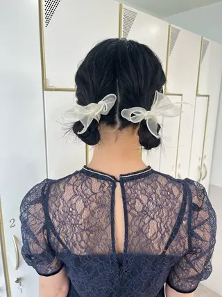 ヘアアレンジ マミ☁️ヘアセット /お呼ばれヘア/銀座のヘアスタイル