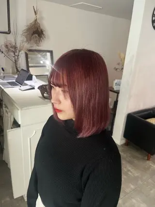ミディアム 🌈カラー特化 ハイトーンけいと🌈のヘアスタイル