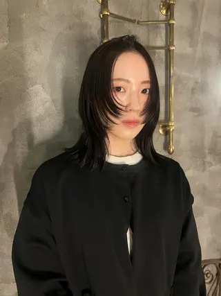 ミディアム カラー haco＋所属・圧倒的デザイン力 店長🎨RENAのヘアスタイル