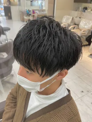 ショート メンズ 🐥くまがい💛 ダブルカラー／パーマのヘアスタイル