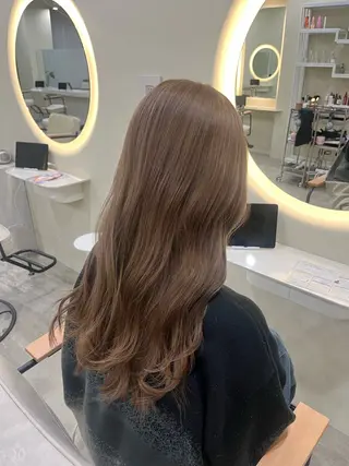 ロング カラー uni/haruhi ☀️透明感カラーのヘアスタイル