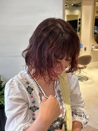 ミディアム カラー パーマ Karin trスタイリスト🥀のヘアスタイル