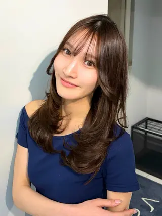 セミロング レイヤー×ツヤカラー 渋谷/kougaのヘアスタイル