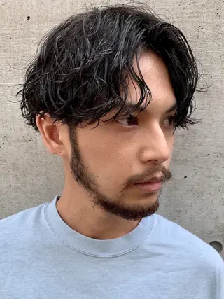 パーマ 原宿波巻きスパイラル パーマTOSHIのヘアスタイル