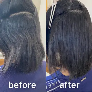 ミディアム パーマ KIZU 髪質改善 オカルト怪談のヘアスタイル