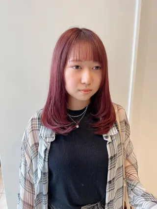 セミロング カラー 💎K-two名古屋 安田ちづる💎のヘアスタイル