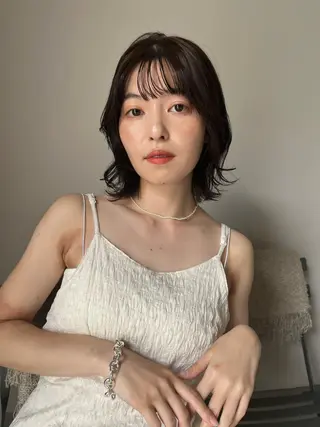 ミディアム カラー MINX The pass所属・透明感ケアカラー/ レイヤー/ryokaのヘアスタイル