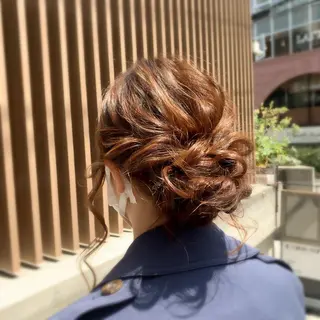 ロング ヘアアレンジ 髪質改善/縮毛矯正 艶カラー/珠聡のヘアスタイル