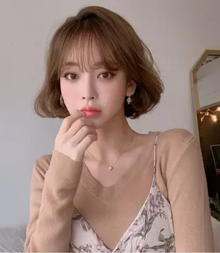 ショート レイヤー/顔周り/ 韓国ヘア🤍フウカのヘアスタイル