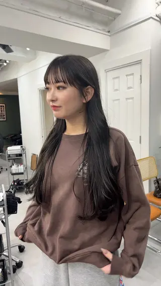 ロング カラー レイヤーボブ/ 艶カラー/サナ🌼のヘアスタイル