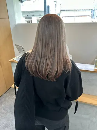 セミロング カラー パーマ/透明感カラー /ボブ/吉田一生のヘアスタイル