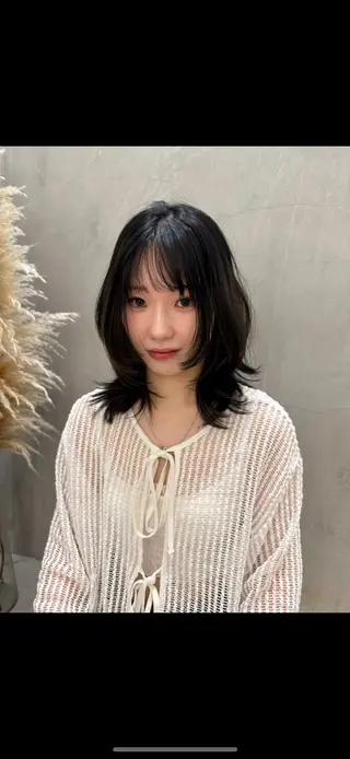 ミディアム 捺葵 @72tomi__のヘアスタイル