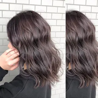 ロング カラー JuNブリーチに 縮毛矯正するプロのヘアスタイル