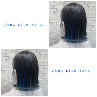 ミディアム カラー ヘアアレンジ ブリーチなし艶カラー 東家のヘアスタイル