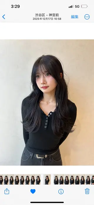 ロング カラー ヘアアレンジ メンズ Salowin原宿ash所属・‎透明感×艶髪 ‎🫒maki🎀のヘアスタイル