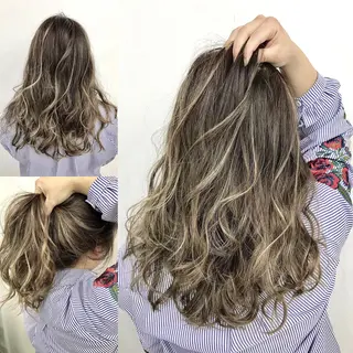 ロング カラー 山本　尚輝 🐶ハイライト🐶のヘアスタイル