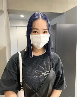 セミロング カラー yuna/ボブカット /ハイトーンカラーのヘアスタイル