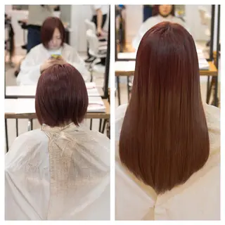 ショート FÜRSTIN所属・西村髪質改善 ブリーチ縮毛矯正のヘアスタイル