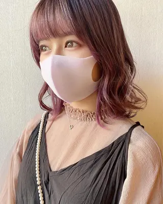 ミディアム カラー 🍬kanami 🍬ボブ/暖色カラーのヘアスタイル