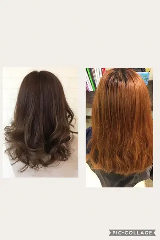 セミロング カラー ヘアアレンジ Agu  hair rupia 金沢店所属・金沢美容室/ 艶髪/夜営業/JINのヘアスタイル