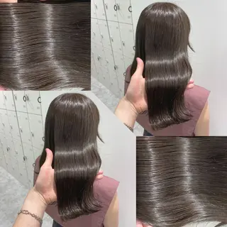 セミロング カラー 韓国風ベージュ🤎 赤みなし🌿横浜🤎のヘアスタイル