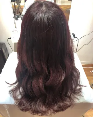 ロング カラー 関 彩花のヘアスタイル