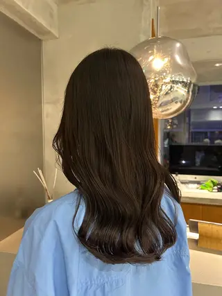 セミロング カラー 馬場 菜乃夏のヘアスタイル