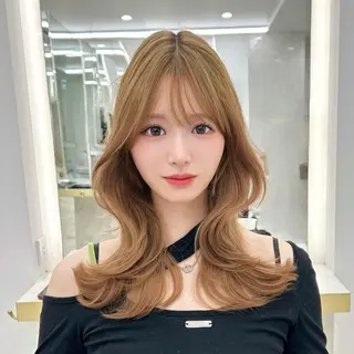 ミディアム 韓国顔まわり/前髪 /レイヤー/いつきのヘアスタイル